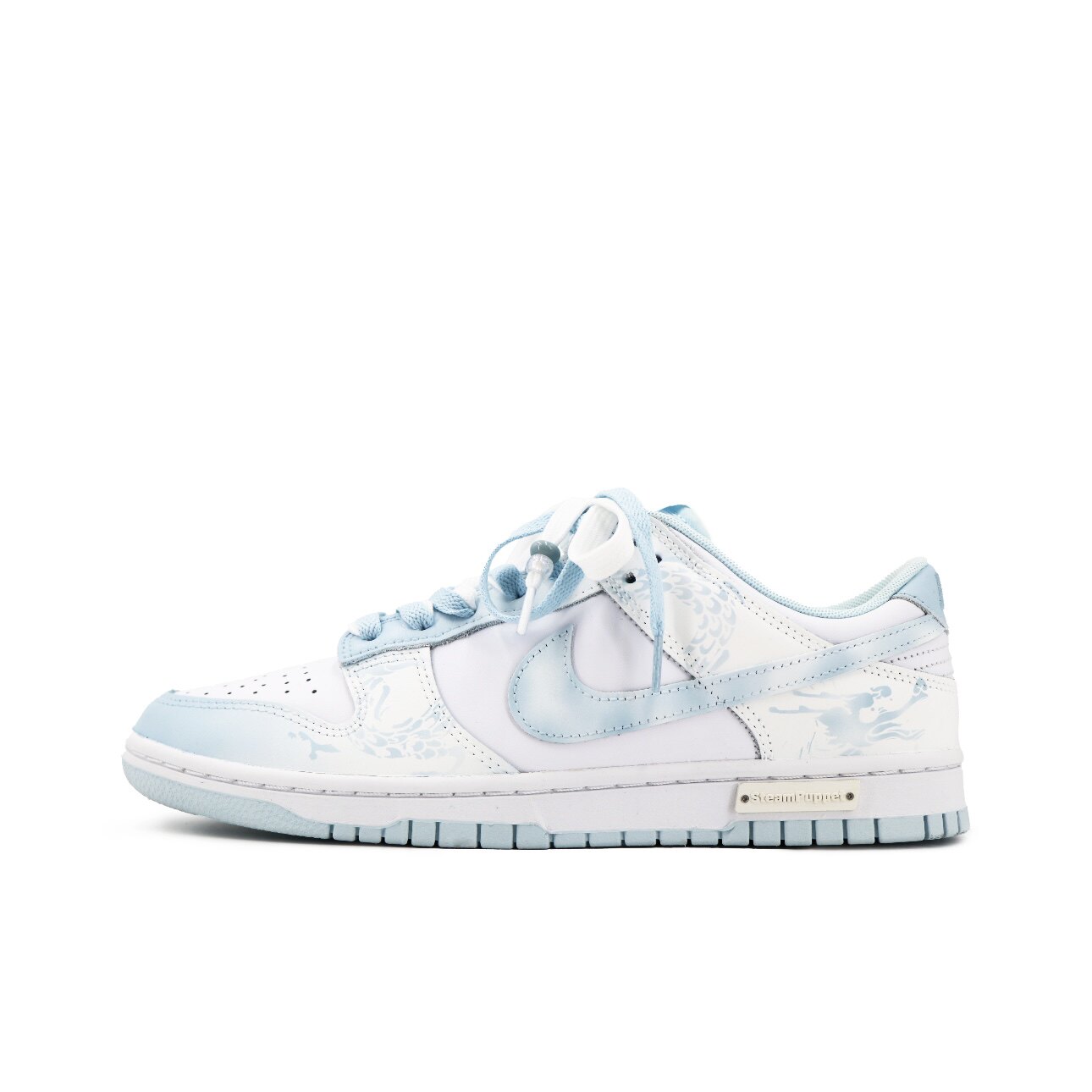 【定制球鞋】Nike Dunk蒸汽木偶 御龙青花 新中式 白蓝DV0833-104