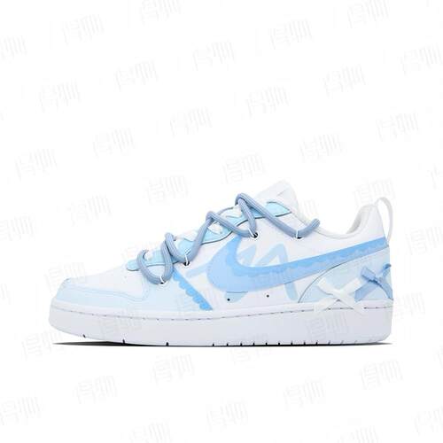 【定制球鞋】Nike Court Borough 冰蓝慕斯 BQ5448-100