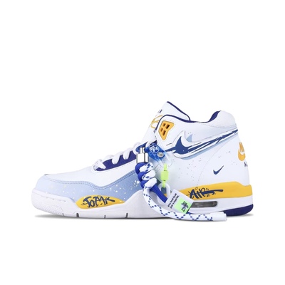 【定制球鞋】Nike Flight Legacy飞跃之星 龙年 白蓝黄BQ4212-102