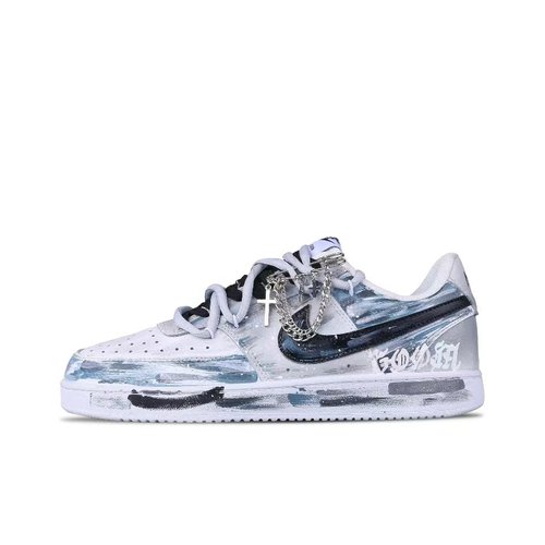 【定制球鞋】Nike Court Vision 1 哥特纪元 做旧涂鸦 DH2987-101