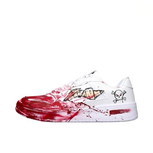 【定制球鞋】Li Ning/李宁   浮舟板鞋  血色骷髅  AGCS419-1