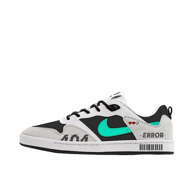 定制球鞋】 Nike ** Alleyoop 板鞋   故障风蒂芙尼 CJ0882-100