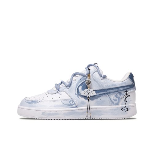 【定制球鞋】Nike Court Vision 1烟波浩渺 水墨 白蓝 DH2987-101