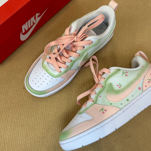 【定制球鞋】Nike Court Borough Low 桃乐丝 白粉绿 BQ5448-100