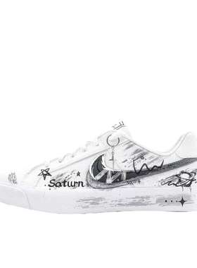 【定制球鞋】Nike Court Royale  断裂星际 BQ4222-103