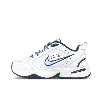 【定制球鞋】Nike Air Monarch 4 线条 比耶小狗 白蓝 415445-102