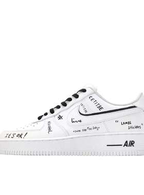 【定制球鞋】Nike Air Force 1 字母涂鸦 CW2288-111
