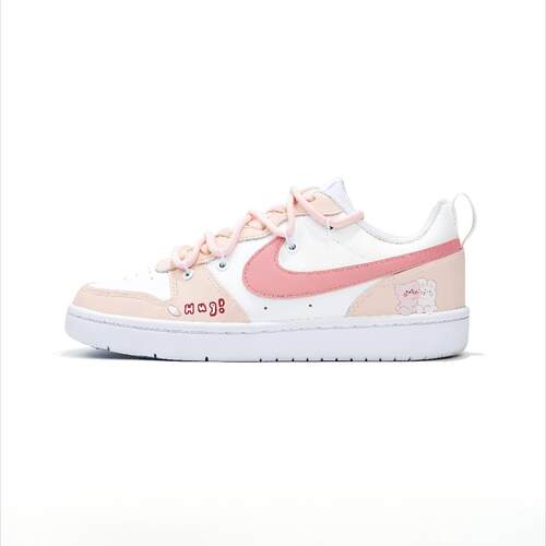 【定制球鞋】Nike Court Borough 粉底抱抱熊 BQ5448-100