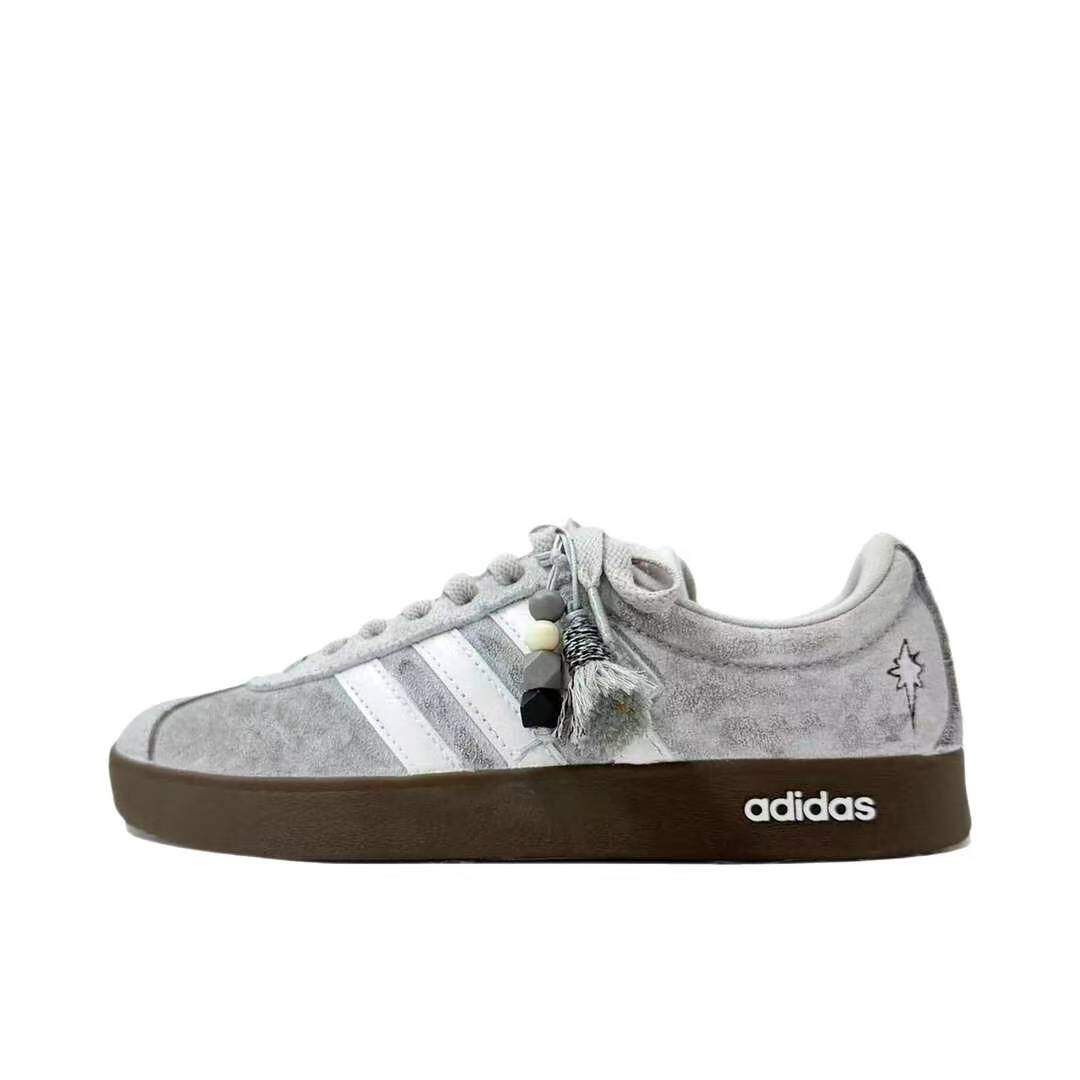 【定制球鞋】Adidas neo VL Court 2.0 板鞋 灰色轨迹 HQ1802