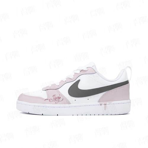 【定制球鞋】Nike Court Borough 烟粉樱桃 BQ5448-100