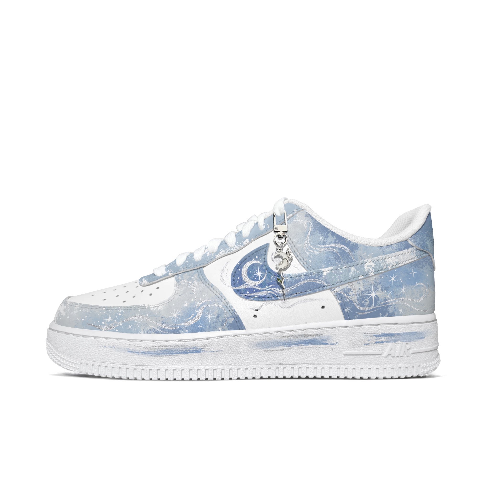 【定制球鞋】Nike Air Force 1 月落星河 潮流定制手绘运动鞋