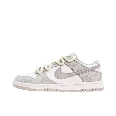 【定制球鞋】Nike Dunk 板鞋银灰腰果花1.0  DD1391-103