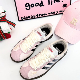 【定制球鞋】adidas neo VL Court 2.0 芭蕾梦 解构 浅粉色HQ1802