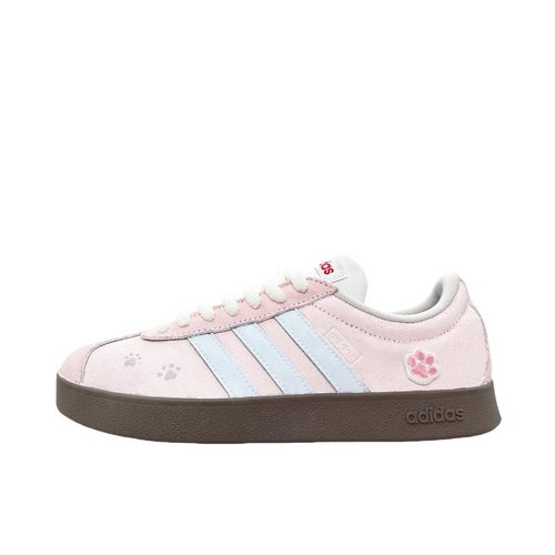 【定制球鞋】adidas neo Vl Court 樱粉猫爪 adidas