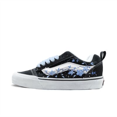 VANS范斯定制蓝花逸梦面包鞋