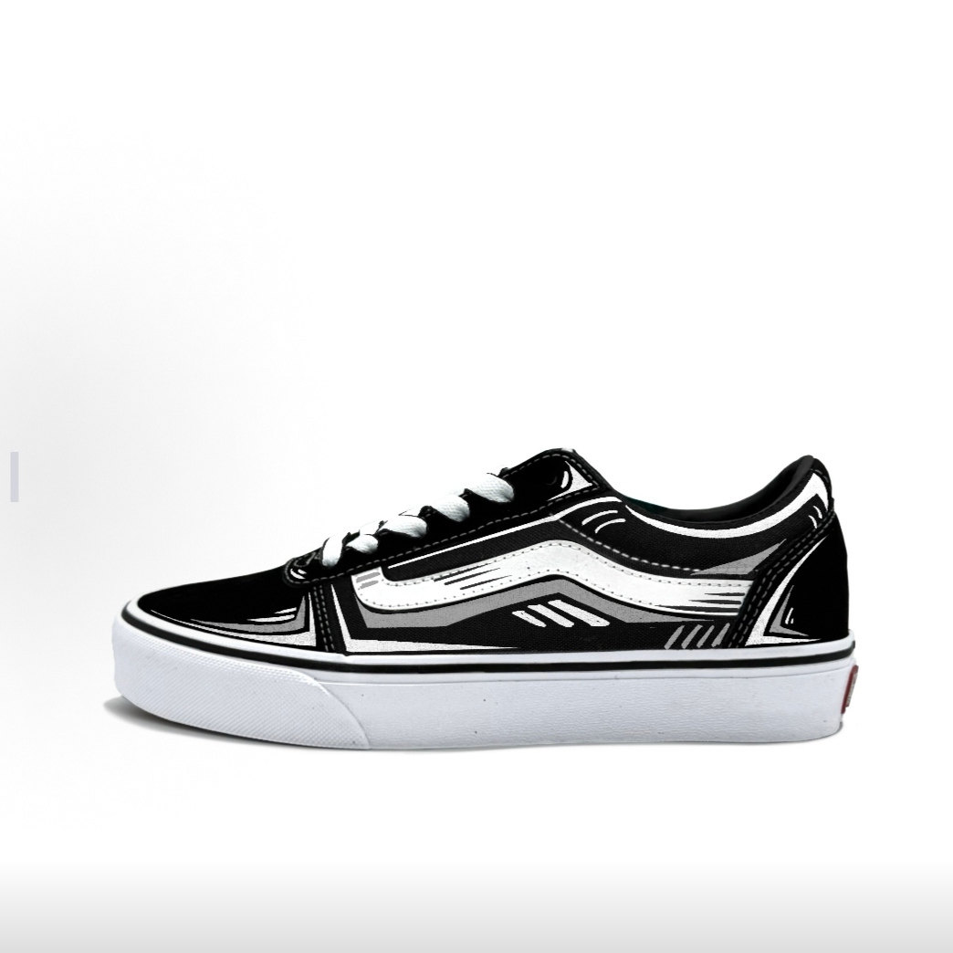Vans范斯定制Ward线绘次元板鞋