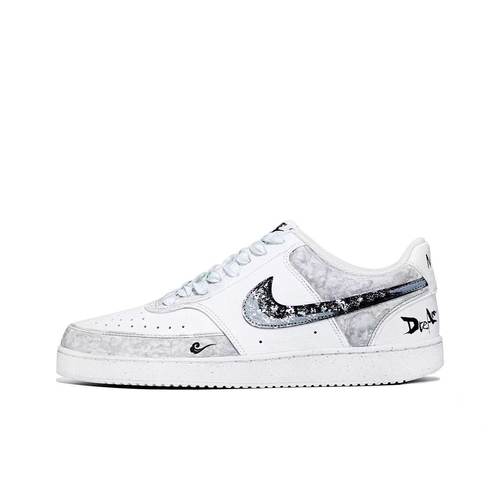 【定制球鞋】Nike Court Vision 1 浮生若梦 浸染 灰白DH2987-110
