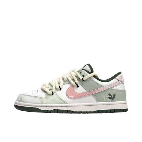 【定制球鞋】 Nike Dunk 板鞋  粉绿春意 DD1391-101
