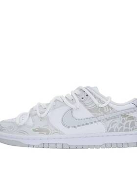 【定制球鞋】 Nike Dunk 板鞋   灰白龙年 DV0831-101