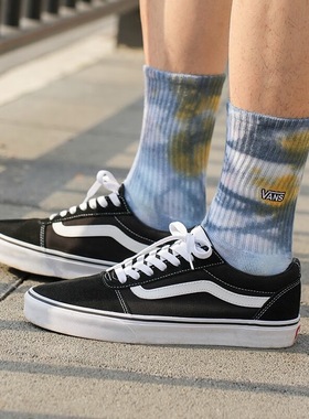 万斯 Ward Active 轻便低帮板鞋 男女同款 黑白