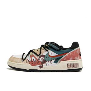 【定制球鞋】 Nike Full Force Today 做旧 解构 红黄 FB1362-101