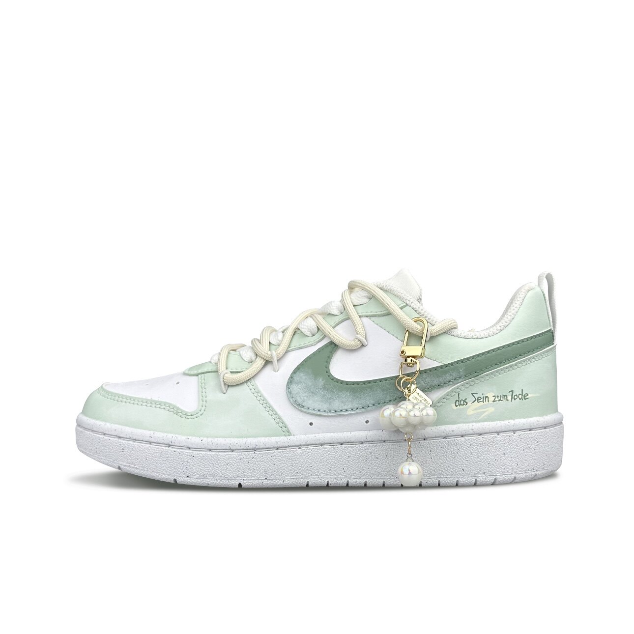 【定制球鞋】Nike Court Borough 绿云冉冉 解构 白绿 DV5456-106