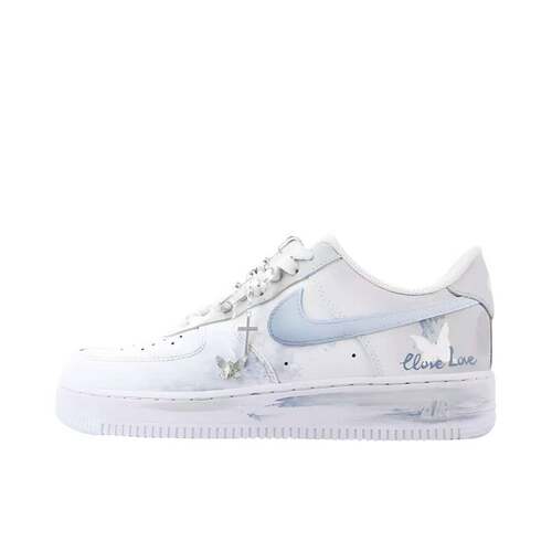【定制球鞋】Nike Air Force 1 板鞋   蝴蝶梦境  CW2288-111