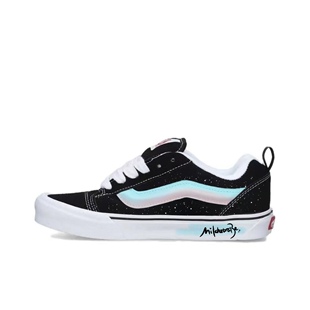 【定制球鞋】Vans Knu Skool 梦幻蓝海 喷绘 黑蓝 VN0009QC6BT1