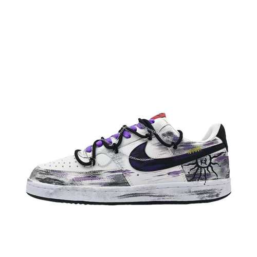 【定制球鞋】 Nike Court Vision 1 板鞋 黯迹 DM1187-101