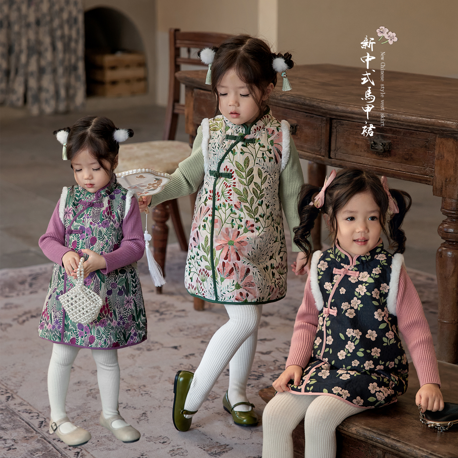 锦绣芍华裙子luson中国风