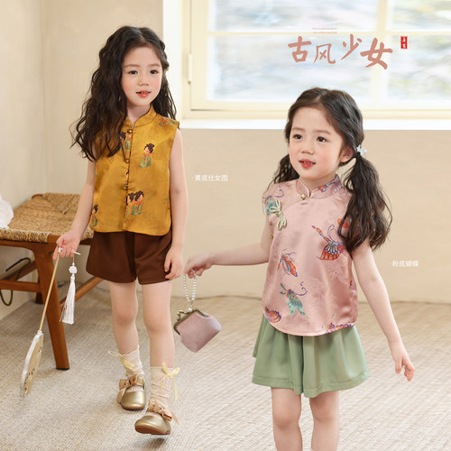 小O宝Okids童装女宝宝国风套装