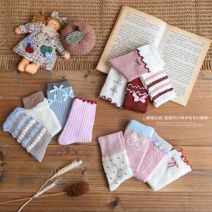 小袜子 甜美 秋冬穿搭bi备哟 蝴蝶女孩