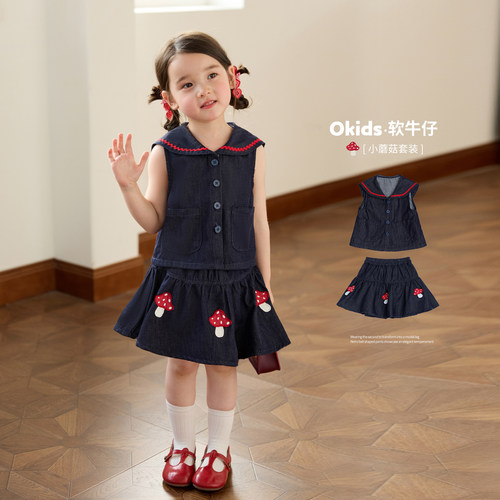 小O宝OKids童装女宝宝牛仔套装