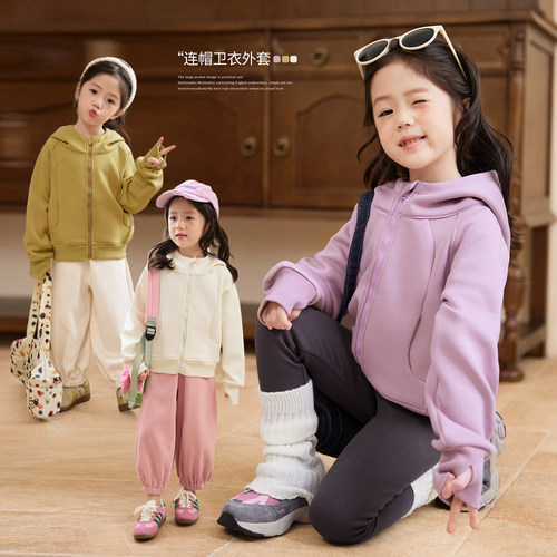 小O宝Okids童装女宝宝连帽外套