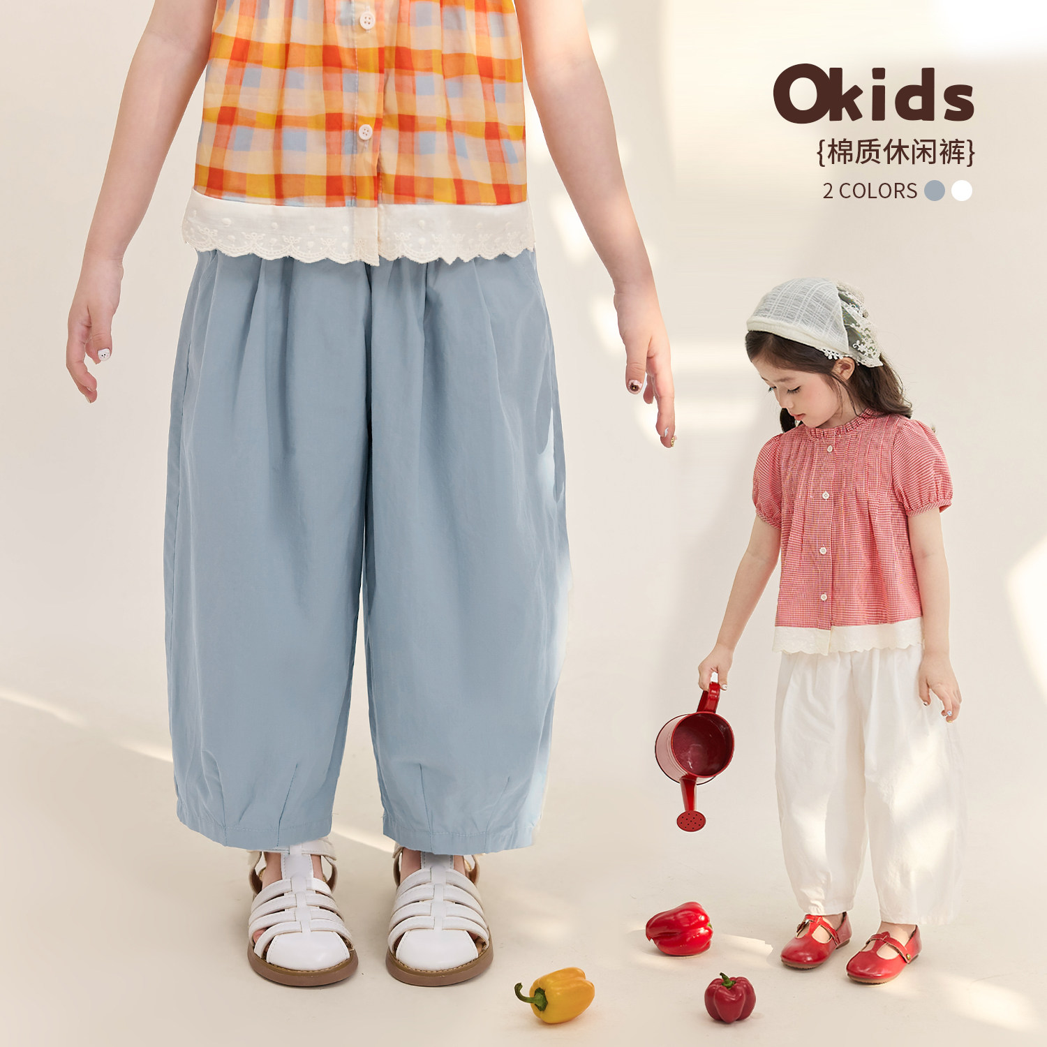 小O宝OKids童装女宝宝直筒裤图片