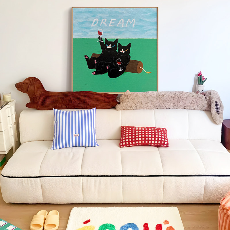 ZOYART干杯恋爱猫趣味搞笑装饰画ins风小众艺术工作室客厅墙挂画,家居饰品,现代装饰画,淘宝优惠券,粉丝福利购,淘宝优惠卷