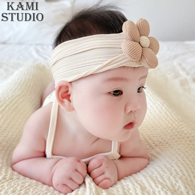 婴儿发带可爱女宝宝护囟门发饰