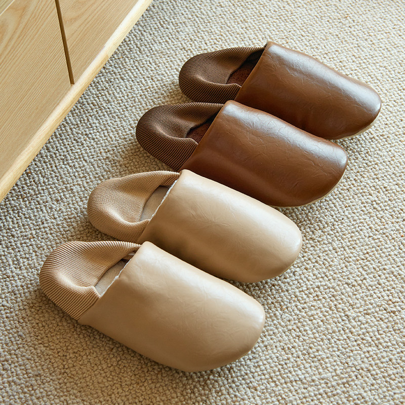 2025秋冬季新款pu面包跟保暖棉拖鞋女室内家居防滑木地板静音拖男,居家布艺,居家棉拖/棉鞋,淘宝优惠券,粉丝福利购,淘宝优惠卷