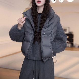 2025秋冬新款 百搭棉服马甲女装 宽松休闲保暖背心马夹外套 韩版 时尚