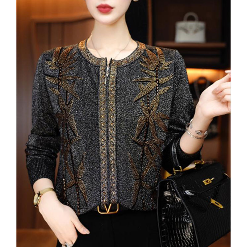 高端显瘦百搭减龄针织外套妈妈装