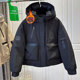 宽松百搭时尚 大码 夹克棉服 新款 夹棉加厚连帽冲锋衣外套女2024冬季