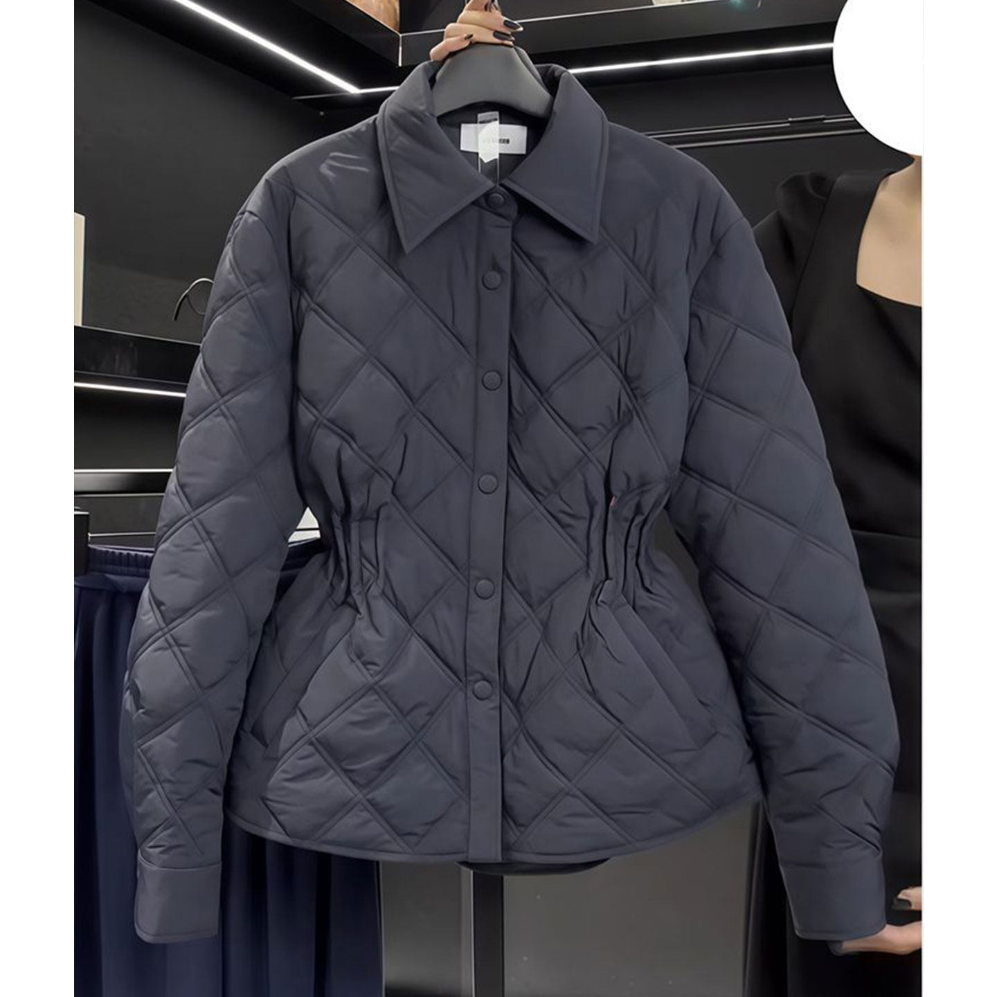 时尚菱格设计感收腰显瘦棉衣女2025冬季新款百搭保暖长袖棉服外套,女装/女士精品,棉衣/棉服,淘宝优惠券,粉丝福利购,淘宝优惠卷