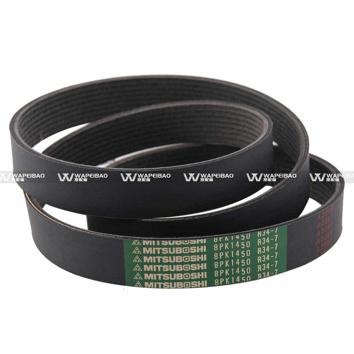 挖掘机适用pc128uu风扇皮带 pc60-7大机头4d102发动机皮带8pk1450