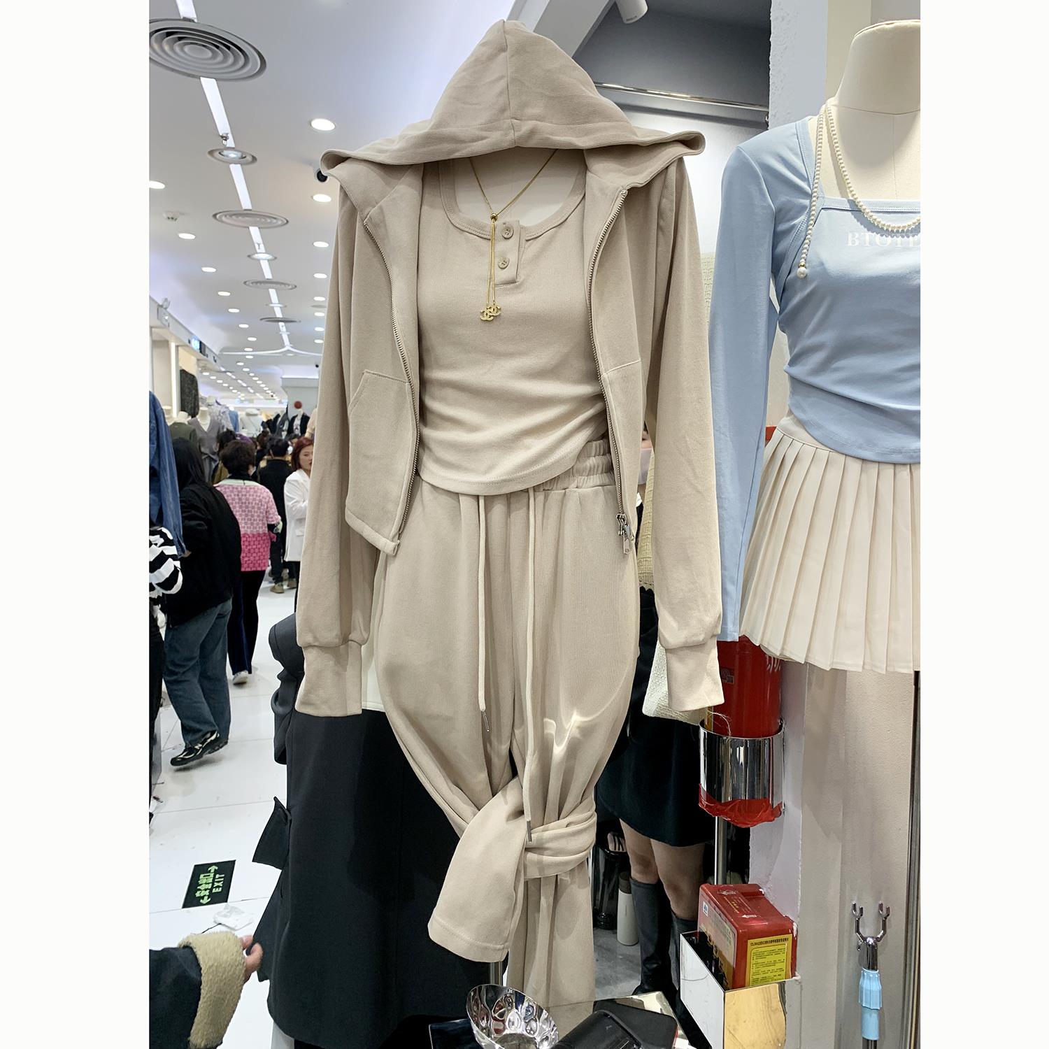 春夏新款三件套韩版连帽