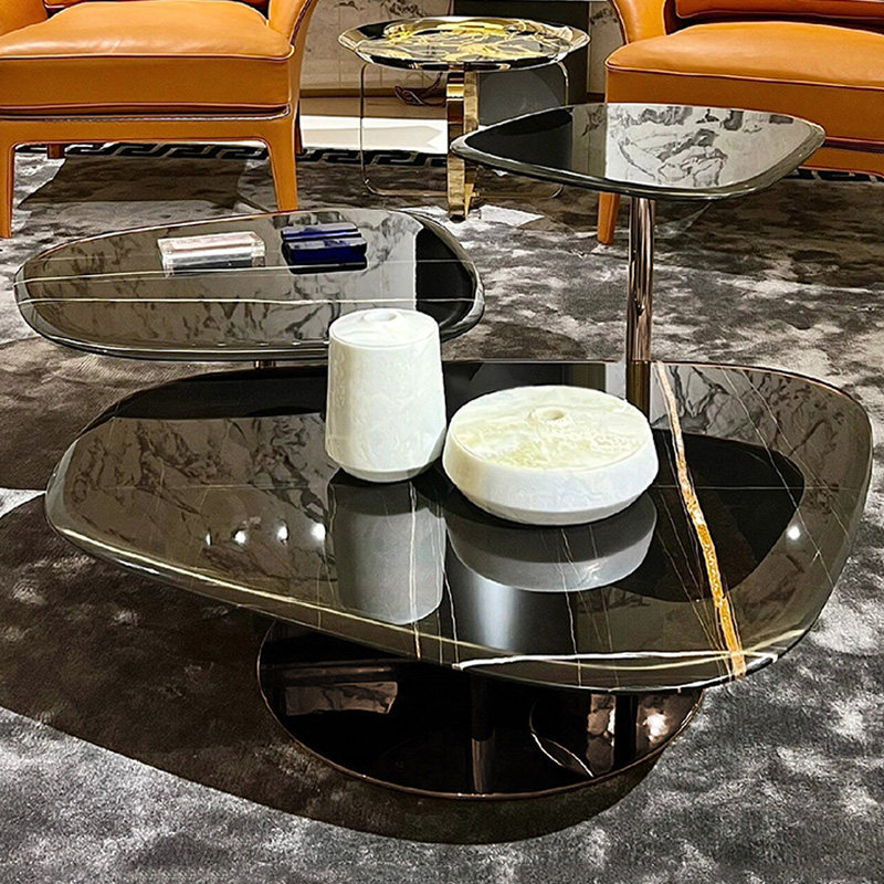 特价天然劳伦黑金奢石茶几现代简约客厅家用高端异形茶几大小组合,住宅家具,茶几,淘宝优惠券,粉丝福利购,淘宝优惠卷