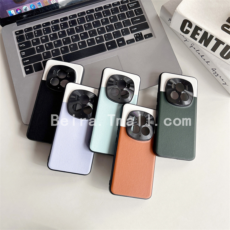 软边硬壳拼色素皮手机壳保护套