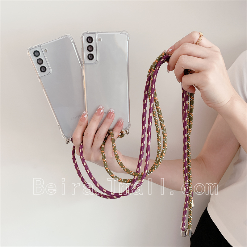 解放双手斜跨挂脖挂绳手机壳