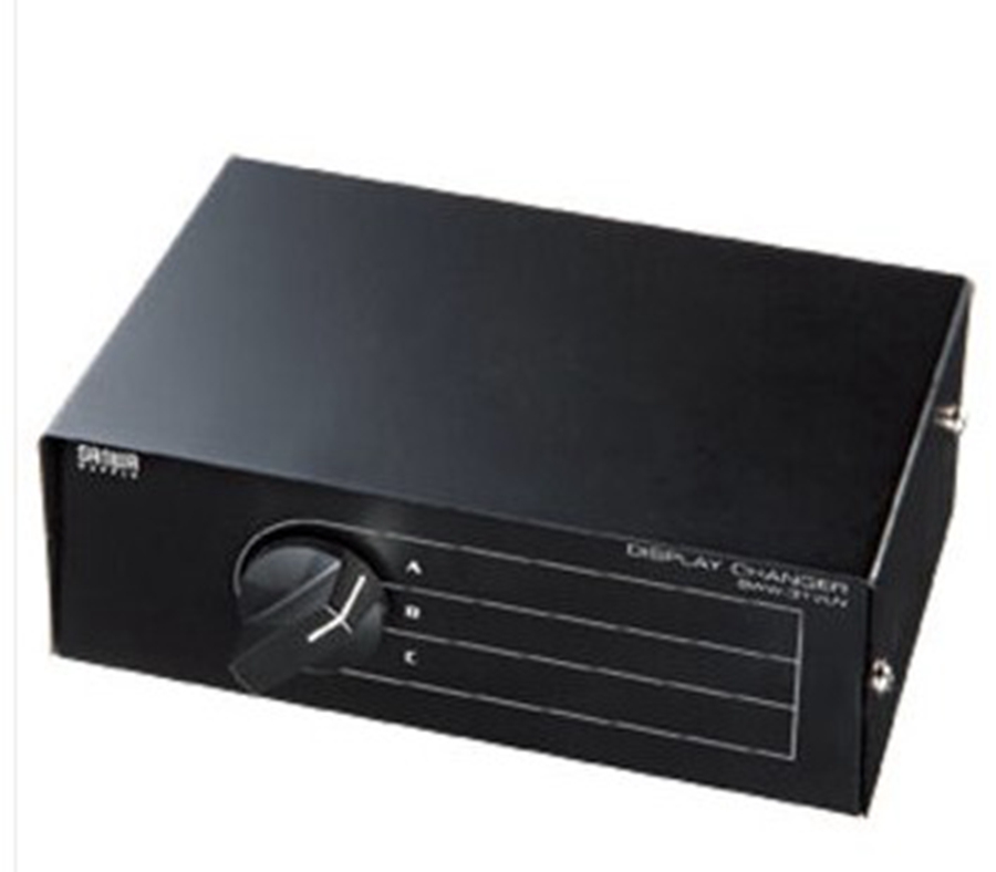 山业SANWA高清VGA手动切换器1拖3支持宽屏显示器分配器分频器SWW-31VLN