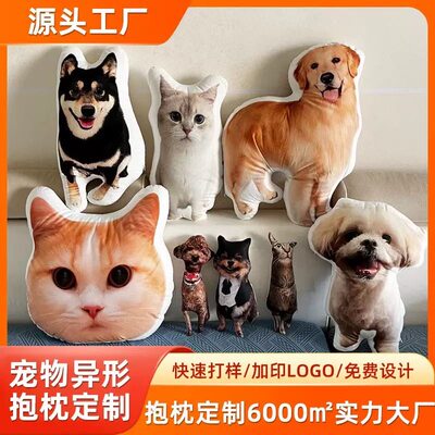 定制抱枕无白边异形丑猫长条靠垫靠枕头宠物人像动漫定制恶搞整蛊
