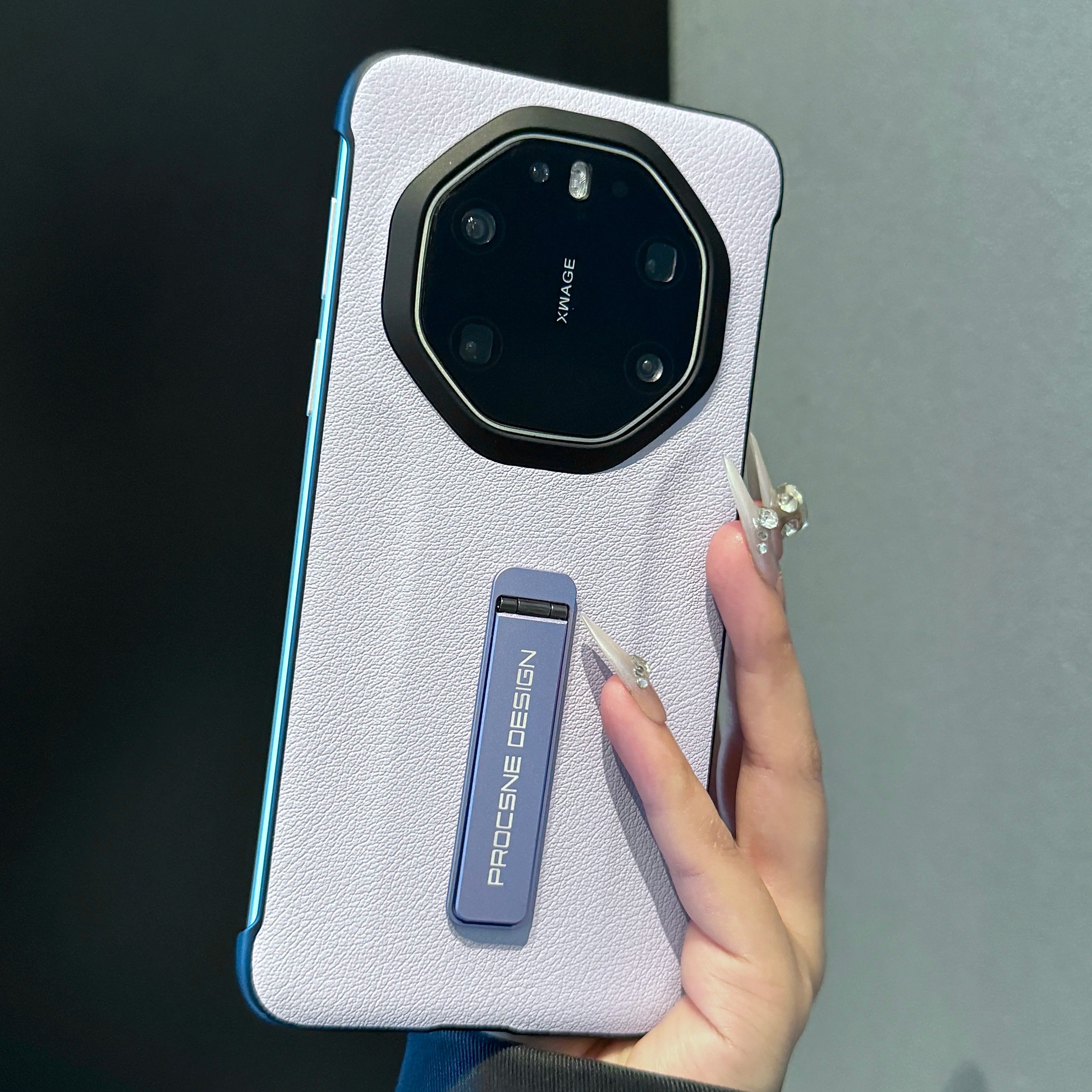 适用于华为mate80rs非凡大师手机壳新款超薄半包无边框创意隐形支架70rs防摔高档真皮保护套高级感60rs外壳